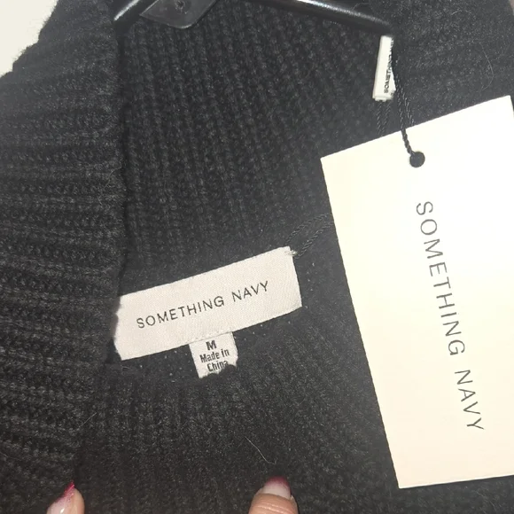 Something Navy Black Ribbed Mini Dress - Picture 6 of 6